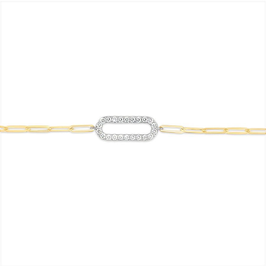 HATTIE White And Yellow Gold Diamond Bracelet