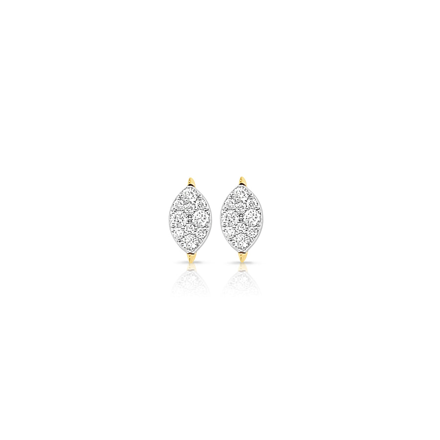 AMELA White And Yellow Gold Diamonds Earrings