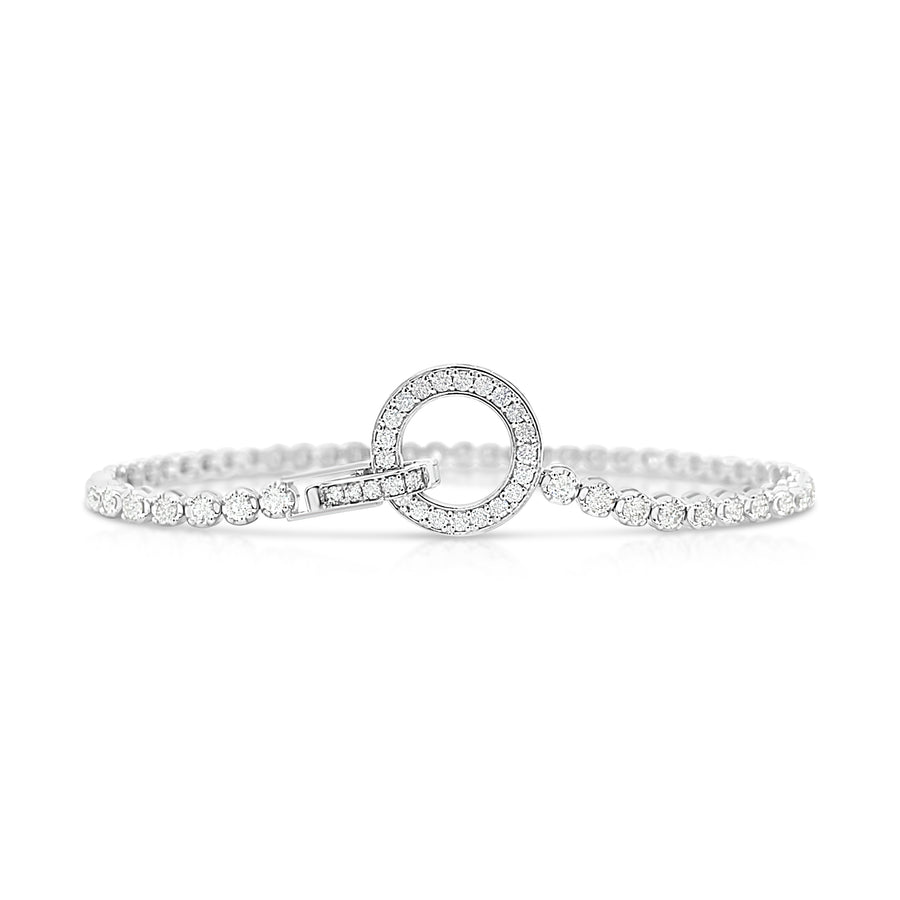 CHARLEE White Gold Diamond Bracelet