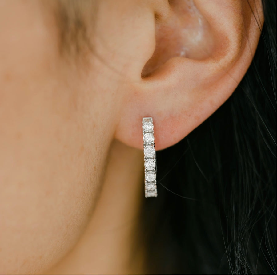 ELIANA White Gold Diamond Earrings