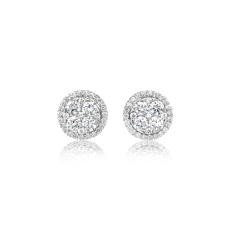 DYLAN White Gold Diamond Earrings - Small