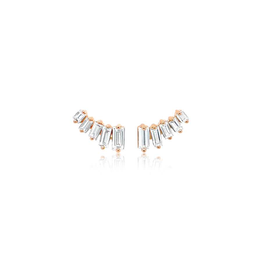 DAVY Rose Gold Diamond Earrings