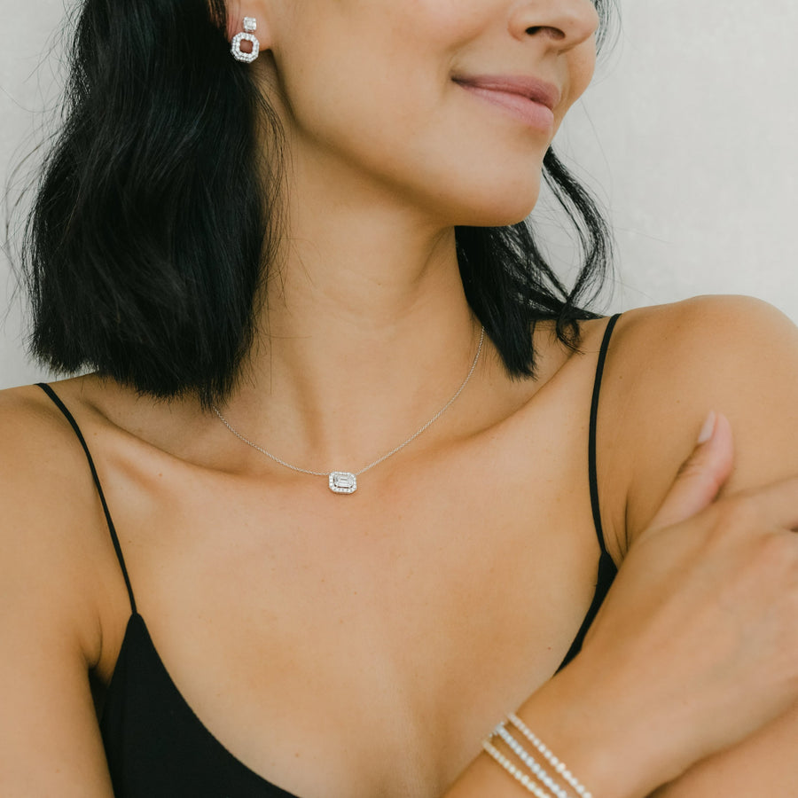 LISA White Gold Diamond Necklace