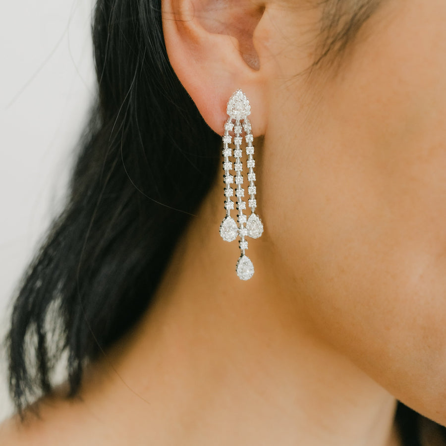 KYLIE White Gold Diamond Earrings