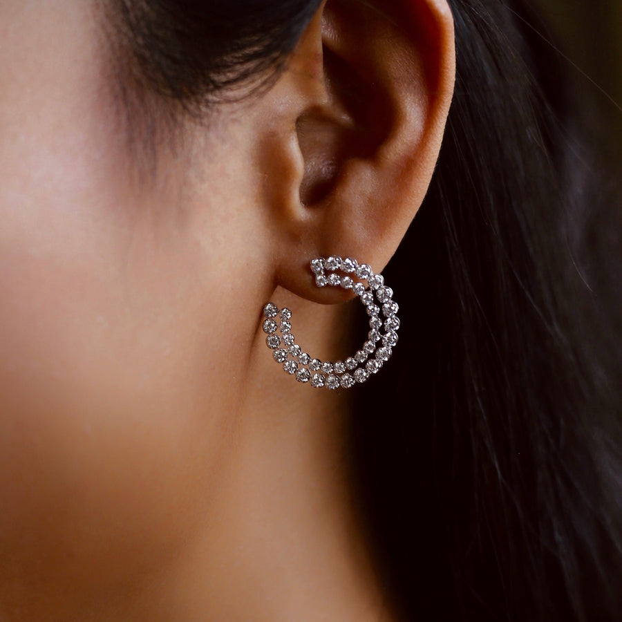 RAYNE White Gold Diamond Earrings