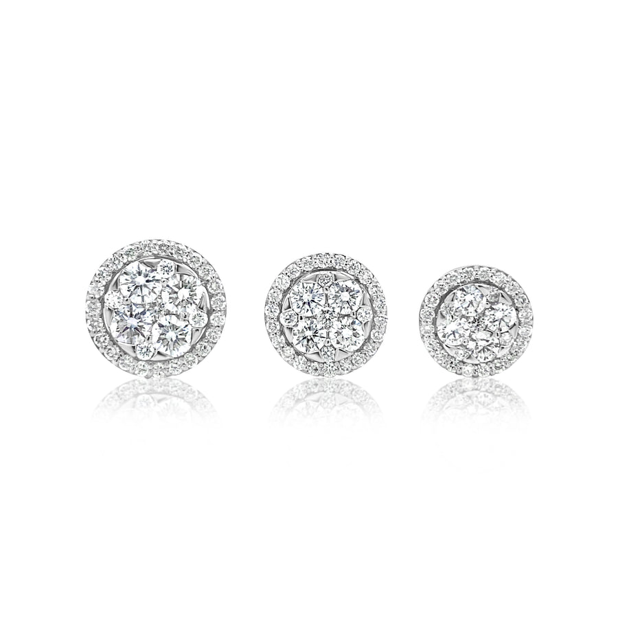 DYLAN White Gold Diamond Earrings - Small