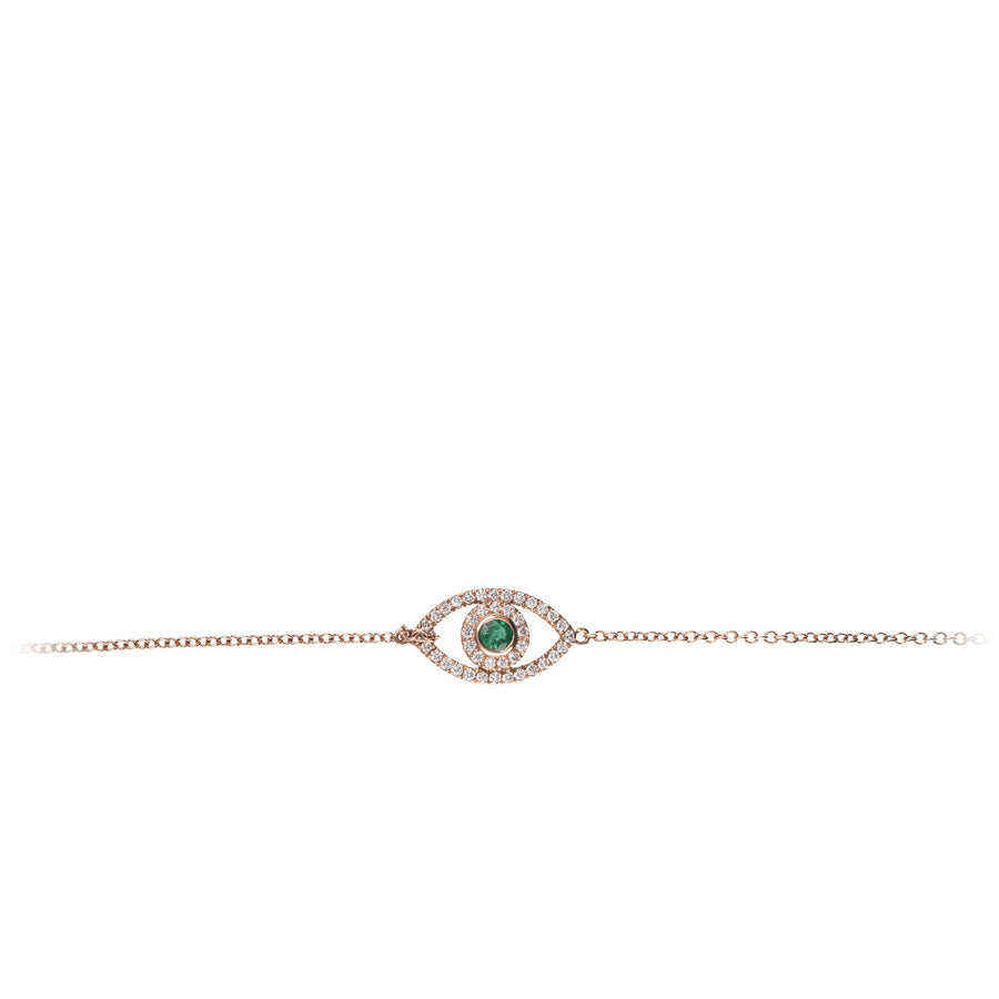 The5thC_Bracelets_Evil Eye_18k rose gold diamond round brilliant diamonds