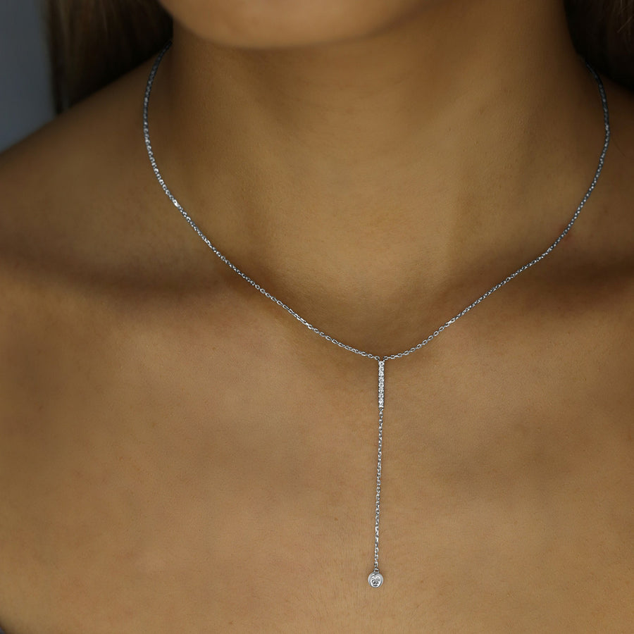 GISELE White Gold Diamond Necklace